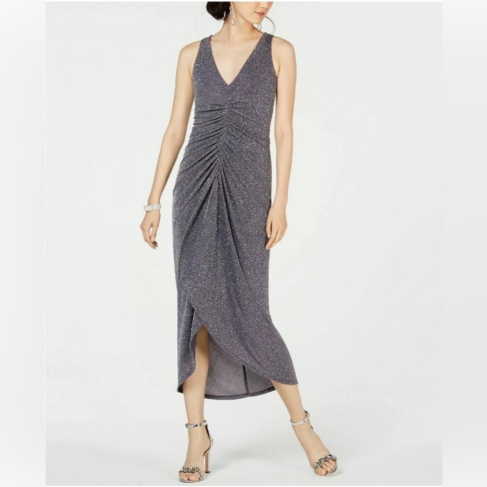 Vince Camuto Metallic Shimmer Mermaid Dress